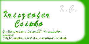 krisztofer csipko business card